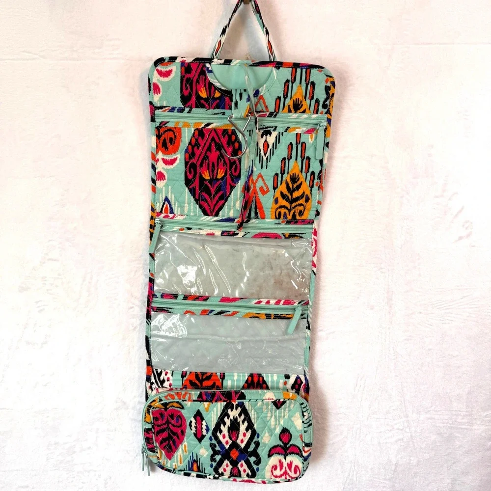Vera‎ Bradley Hanging Travel Organizer Cosmetic Bag Makeup Toiletry Pouch Pueblo
